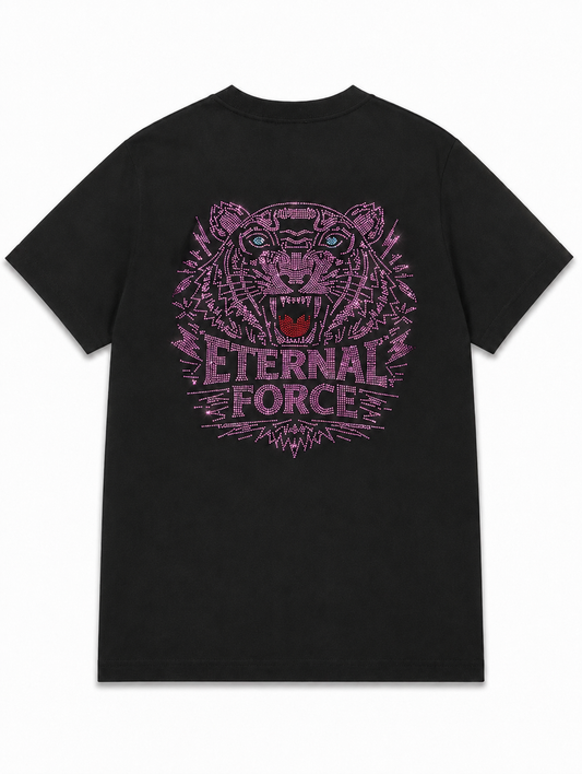 ETERNAL FORCE RHINESTONE TIGER TEE