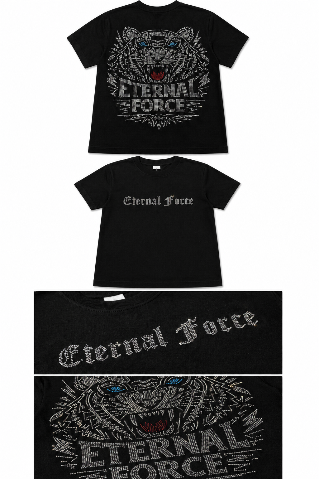 ETERNAL FORCE KIDS RHINESTONE TIGER TEE