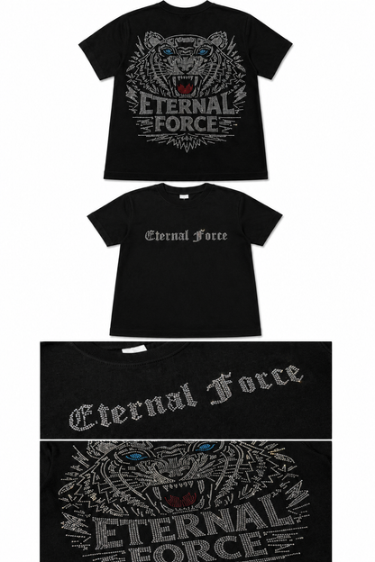 ETERNAL FORCE KIDS RHINESTONE TIGER TEE
