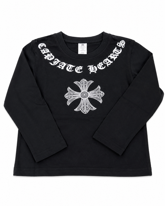 クロスロゴ キッズ ロングTシャツ
