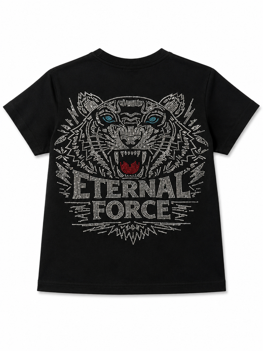ETERNAL FORCE KIDS RHINESTONE TIGER TEE