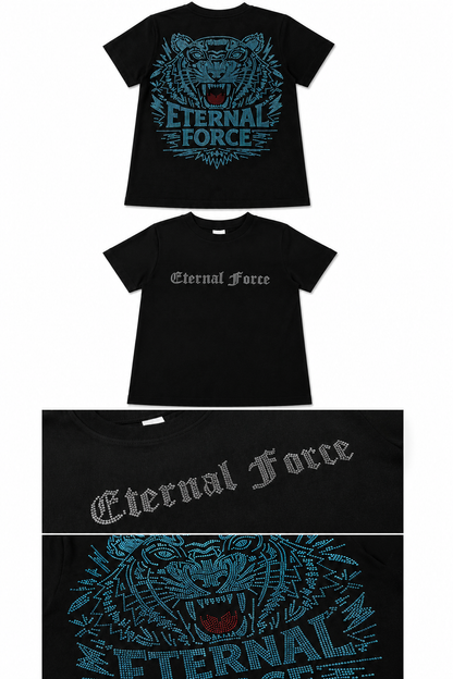 ETERNAL FORCE KIDS RHINESTONE TIGER TEE