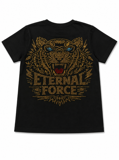 ETERNAL FORCE KIDS RHINESTONE TIGER TEE
