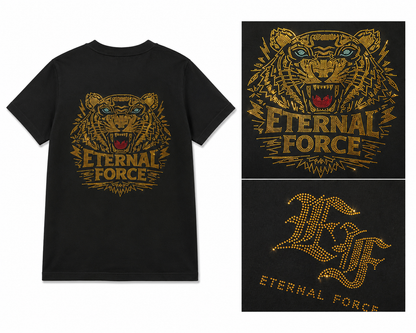 ETERNAL FORCE RHINESTONE TIGER TEE