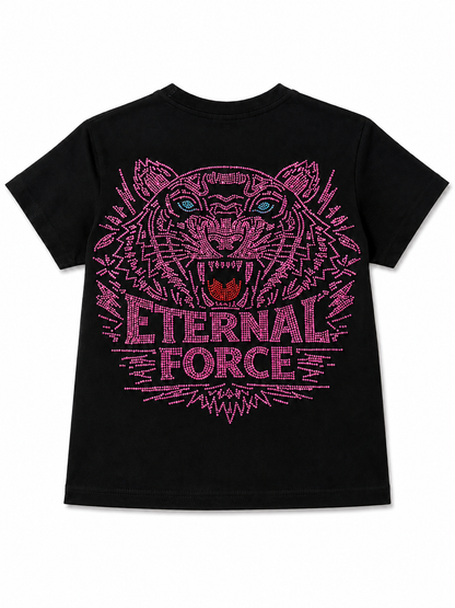 ETERNAL FORCE KIDS RHINESTONE TIGER TEE
