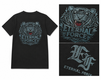 ETERNAL FORCE RHINESTONE TIGER TEE