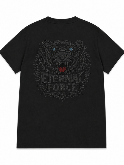 ETERNAL FORCE RHINESTONE TIGER TEE