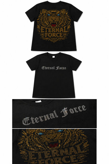 ETERNAL FORCE KIDS RHINESTONE TIGER TEE