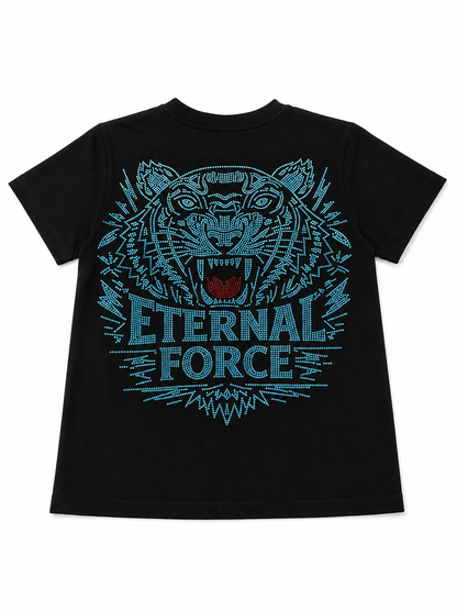ETERNAL FORCE KIDS RHINESTONE TIGER TEE
