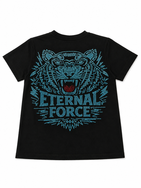 ETERNAL FORCE KIDS RHINESTONE TIGER TEE