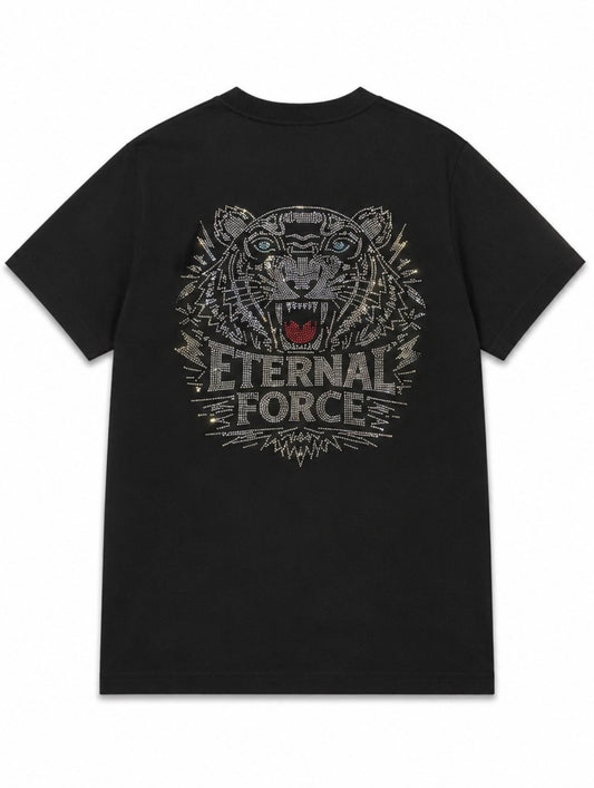 ETERNAL FORCE RHINESTONE TIGER TEE