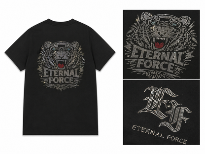 ETERNAL FORCE RHINESTONE TIGER TEE
